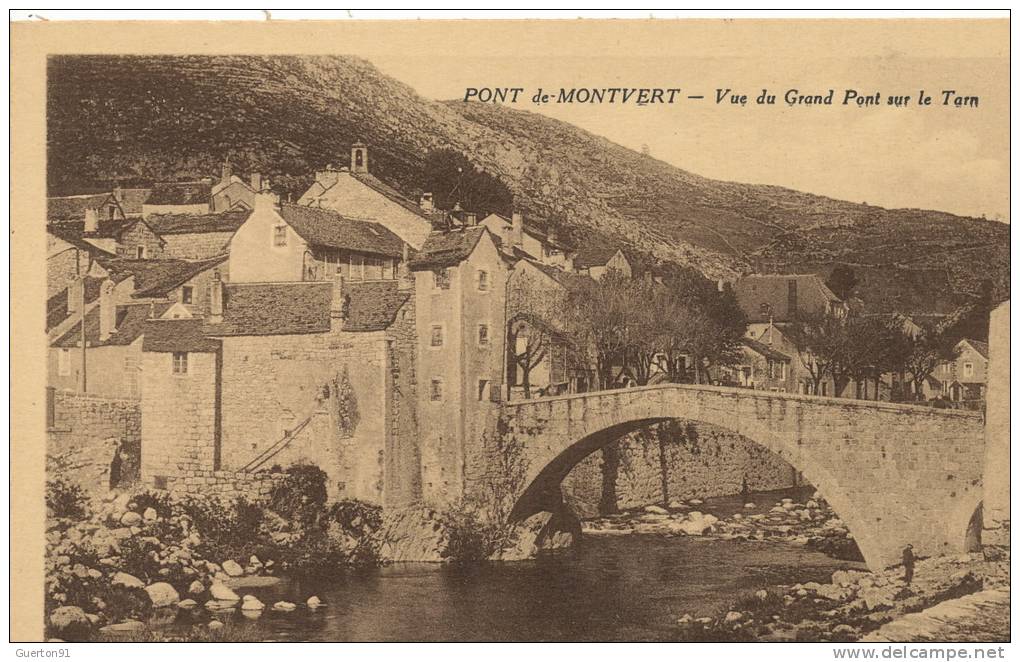 (CPA 48)  PONT DE MONTVERT  /  Vue Du Grand Pont Sur Le Tarn  - - Le Pont De Montvert