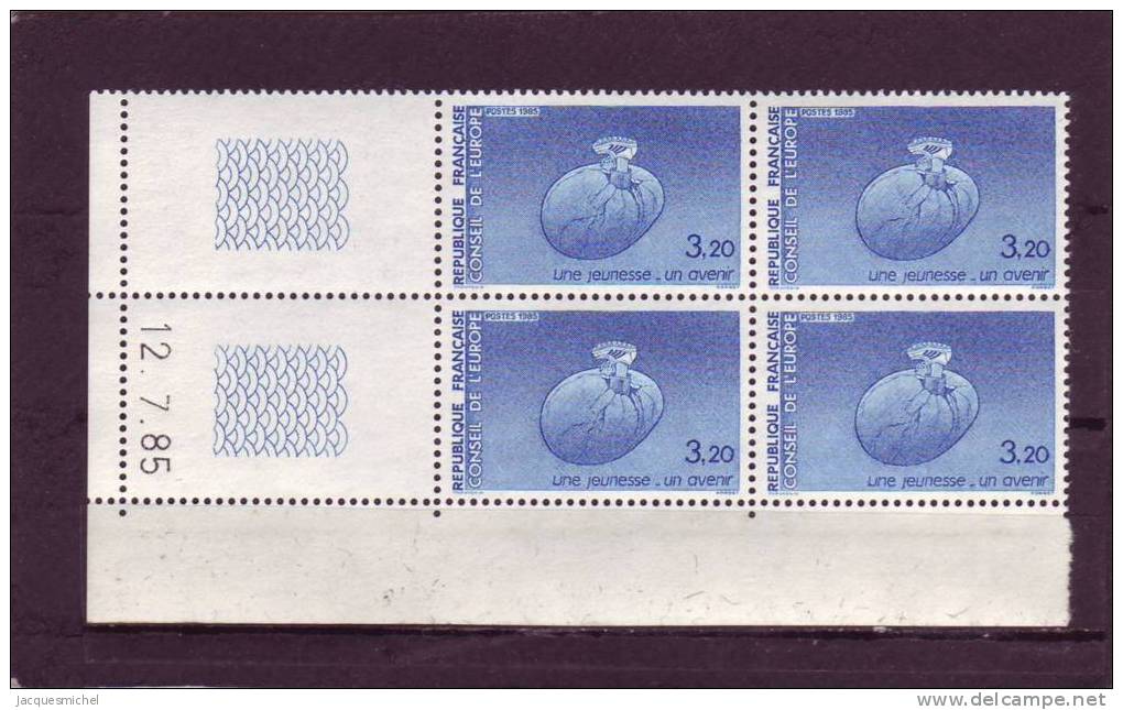 SERVICE N° 87 - 3,20F CONSEIL DE L'EUROPE - 12.7.1985 - - Dienstmarken