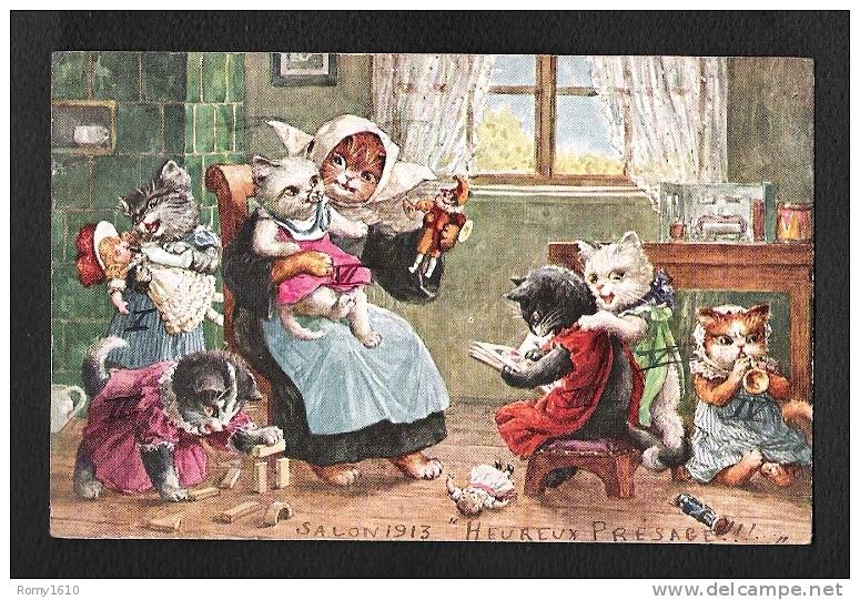 A. Thiele. Chats, Chatons, Jouets, Poupées, Marionnettes...T.S.N. Série 1326 - Voyagée. - Thiele, Arthur