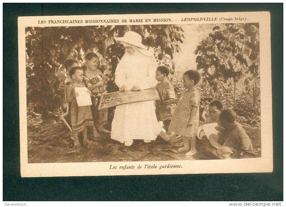 Congo - LEOPOLDVILLE - Franciscaines Missionnaires De Marie En Mission - Enfants De L' école Gardienne (animée Classe ) - Kinshasa - Leopoldville (Leopoldstadt)