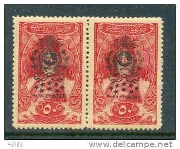 1919 COMMEMORATIVE STAMPS FOR SULTAN VAHIDEDDIN ACCESSION TO THE THRONE MICHEL: A671 PAIR MNH ** - Ongebruikt