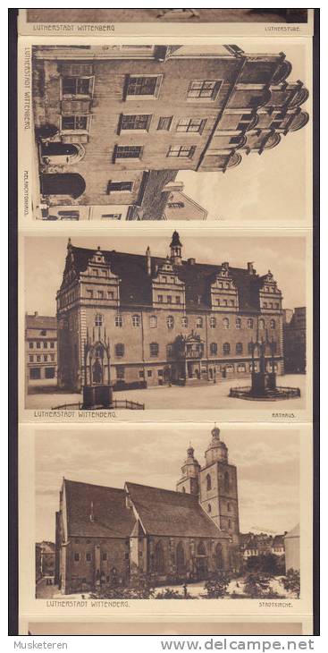 Germany Deutsches Reich PPC Lutherstadt Wittenberg 12 Ausgewählte Ansichten Druck Und Verlag Glaser, Leipzig (5 Scans) - Wittenberg