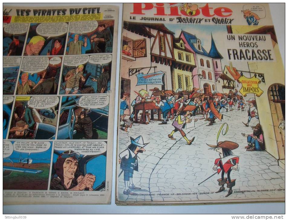 PILOTE, Le Journal D'Astérix Et D'Obélix. 1966. 10 N°s. Correspondance Reliure éditeur N° 32. Avec Pilotoramas. - Pilote