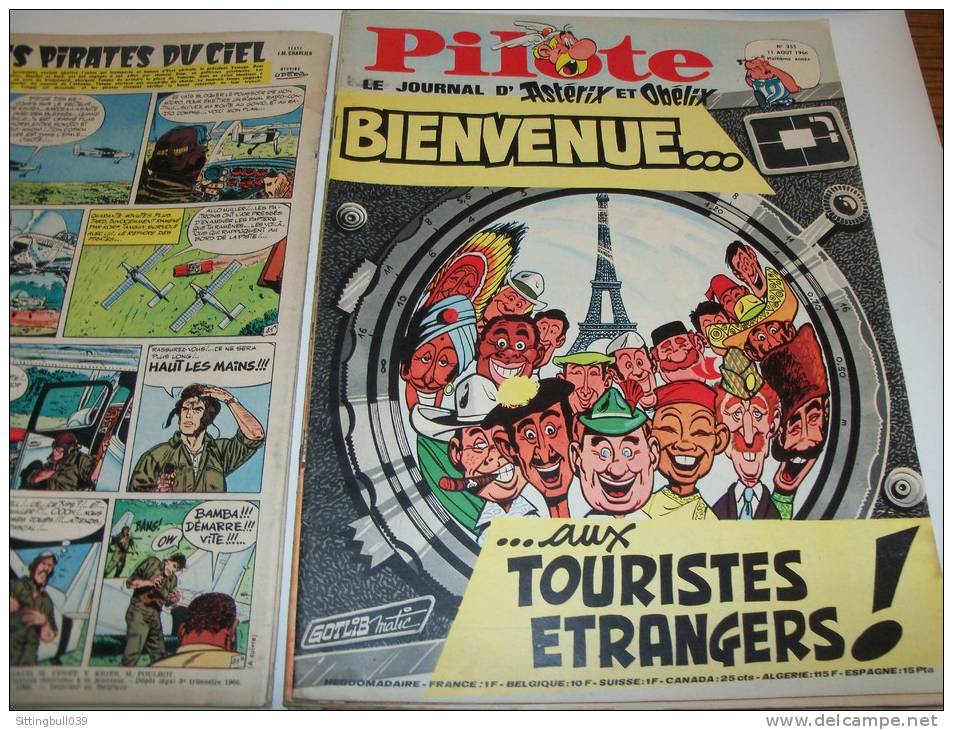 PILOTE, Le Journal D'Astérix Et D'Obélix. 1966. 10 N°s. Correspondance Reliure éditeur N° 32. Avec Pilotoramas. - Pilote