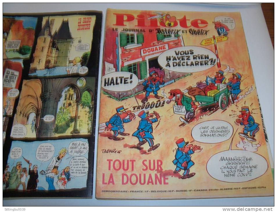 PILOTE, le journal d'Astérix et d'Obélix. 1966. 10 N°s. Correspondance Reliure éditeur N° 32. Avec Pilotoramas.