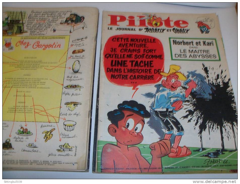 PILOTE, le journal d'Astérix et d'Obélix. 1966. 10 N°s. Correspondance Reliure éditeur N° 32. Avec Pilotoramas.