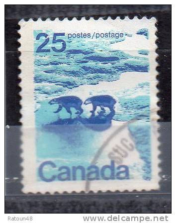 N° 474  -oblitéré  2 Bandes De Phosphore  - Ours      -Canada - Bears