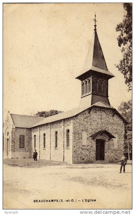 BEAUCHAMPS L´église    --- Belle Carte --- (Scans R° Et V°) - Beauchamp