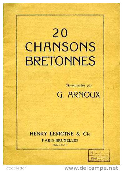 20 Chansons Bretonnes Harmonisées Par G. Arnoux - Musik