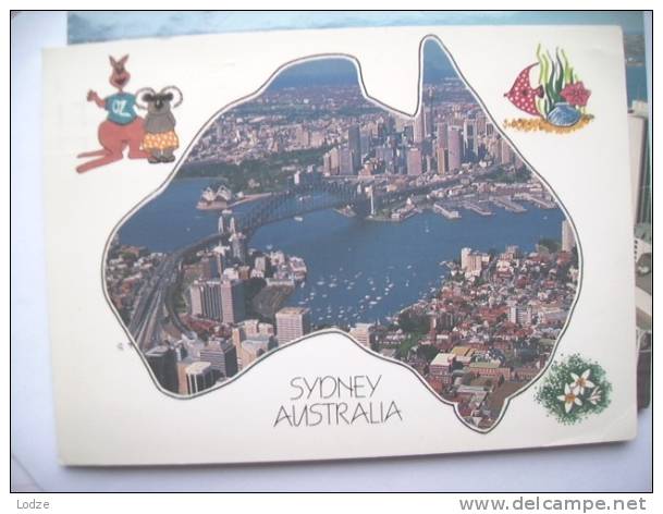 Australië Australia NSW Sydney In Australia Map - Sydney