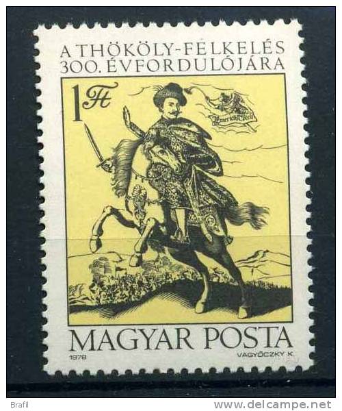 .1978 Ungheria, Insurrezione Di Thokoly, Serie Completa Nuova (**) - Unused Stamps