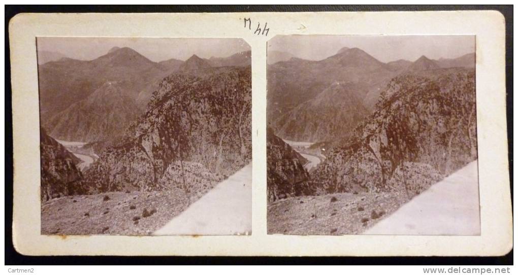 PHOTO STEREO 1900 : LE VAR ET VESUBIE PRES DE LEVENS MONTAGNE VALLEE DU VAR 83 - Photos Stéréoscopiques