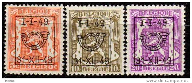 PIA  - BELGIO -   (da 1-I-49 Al 31-XII-49) : Preannullati - Tipo D - (UNIFICATO  14A) - Typografisch 1929-37 (Heraldieke Leeuw)