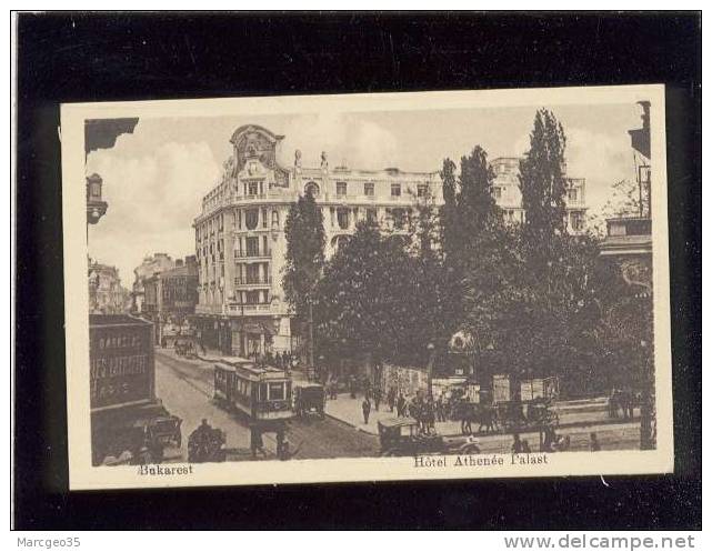 Bukarest Hotel Athenée Palast édit.feldbuchhandel N° 385 Bucarest , Tramway - Roumanie