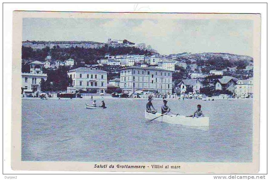 SALUTI DA GROTTAMMARE - VILLINI AL MARE -  CARTOLINA INIZI ´900 NON VIAGGIATA - Ascoli Piceno