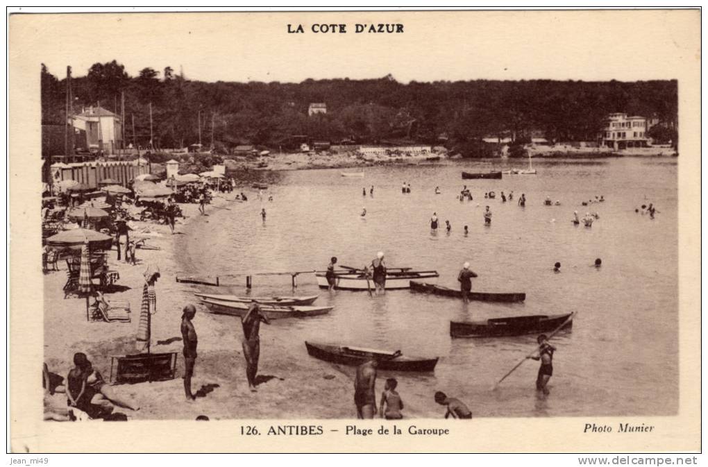 06  - ANTIBES - LOT DE 4 CARTES - Plage De La Garoupe - Vue Prise Du Cap - Hotel-pension De La Garoupe - Cap D'Antibes - La Garoupe