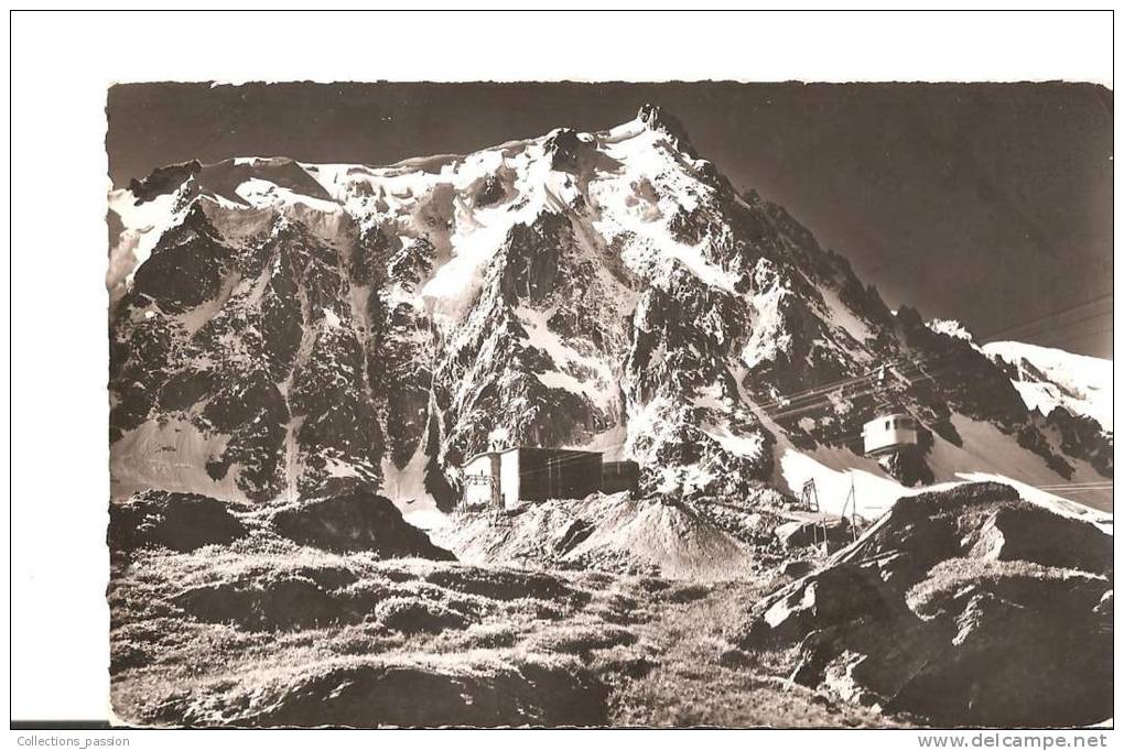 CP, 74, Téléphérique De L'Aiguille Du Midi, 3880m, 1954, Voyagée - Autres & Non Classés