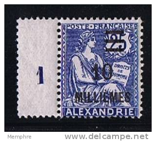 ALEXANDRIE  Timbre Avec  Millesime  Yv 70 Timbre  **  Petite Charnière Sur Le Pont - Unused Stamps