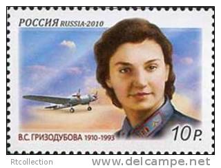 Russia 2010 100th Anniv Birth V.S. Grizodubova Aircraft ANT-37 Airplane Pilot Famous People Military Stamp MNH Mi 1618 - Beroemde Vrouwen