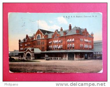 New Hampshire > Concord  B&M R.R. Station  1912 Cancel  -------ref 430 - Concord