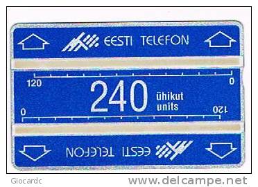 ESTONIA -  EESTI TELEFON (L & G ) - 1993 FIELD TRIAL 240   (CODE 312C) TIRAGE 6500  - MINT  -  RIF. 5162 - Estonia