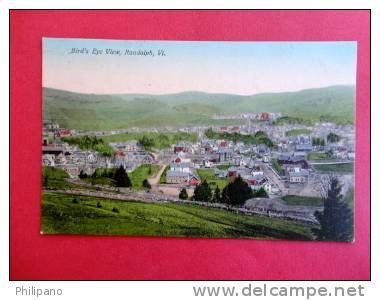 Randolph Vt  Birds Eye View  1909 Cancel Hand Colored L       ---------         ---------- Ref 431 - Sonstige & Ohne Zuordnung