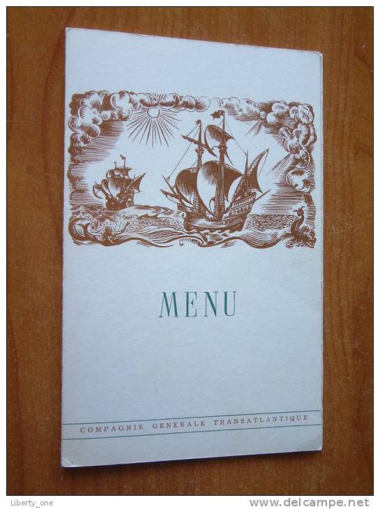 PAQUEBOT " LIBERTE " Compagnie Generale Transatlantique - Menu / 29 Novembre 1955 ( Voir Photo Pour Detail )! - Menus