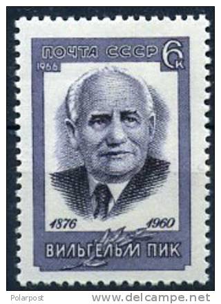 USSR, 1966 SK &#x2116; 3285 90 Th Anniversary Of Wilhelm Pieck - Unused Stamps