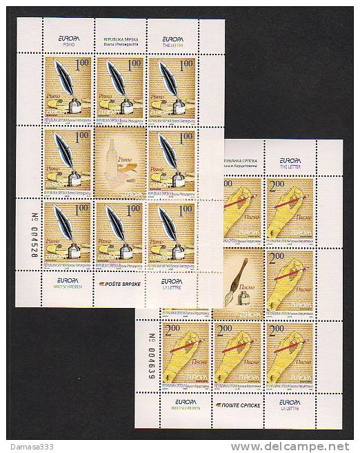 EUROPA CEPT 2008 BOSNIA SERBA FOGLIETTI / SHEETS MNH - 2008