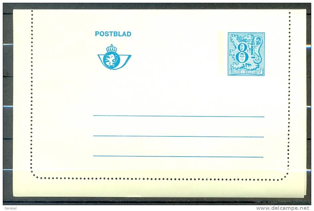 België Belgique Belgium Carte-lettre 47 8F Bleu Clair IV N. F MNH XX - Cartes-lettres