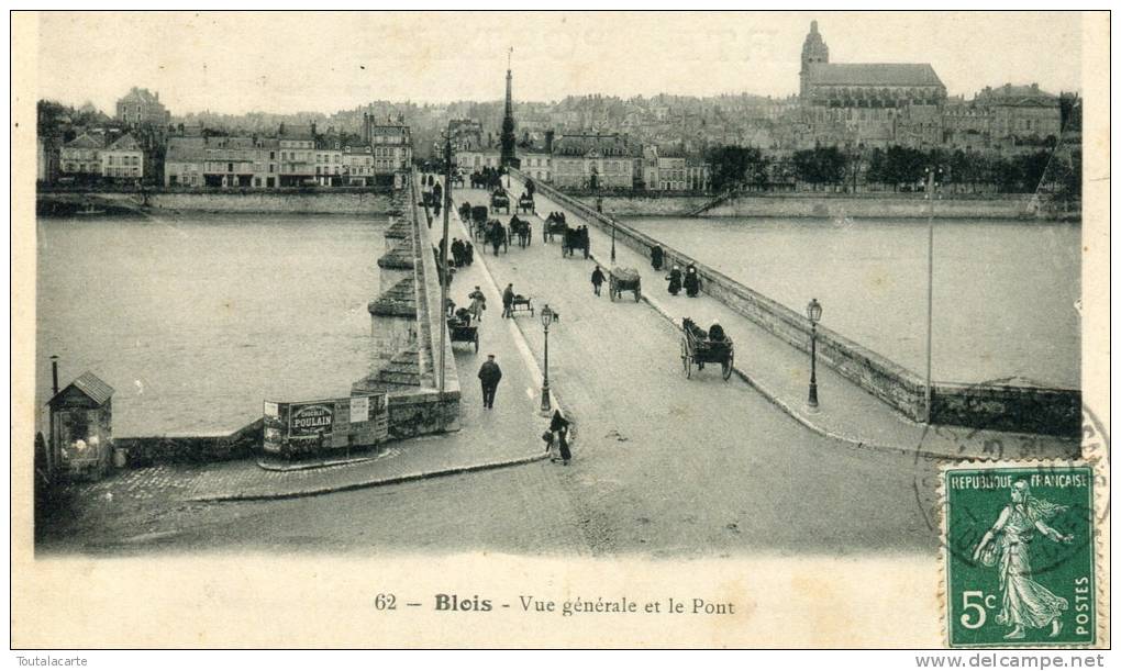 CPA 41 BLOIS VUE GENERALE ET LE PONT 1908 - Blois