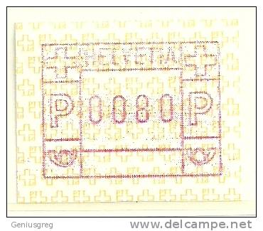 1990 ATM Automatenmarken Typ 8 - 0,80CHF Mi.4 - Timbres D'automates