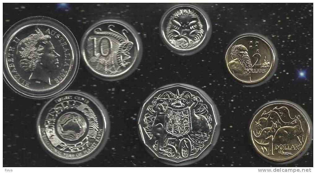 AUSTRALIA YEAR OF PLANET EARTH 1 YEAR 20 CENTS SET OF 6 COINS 2008 MINT SET CV$40A  READ DESCRIPTION CAREFULLY !!! - Otros & Sin Clasificación