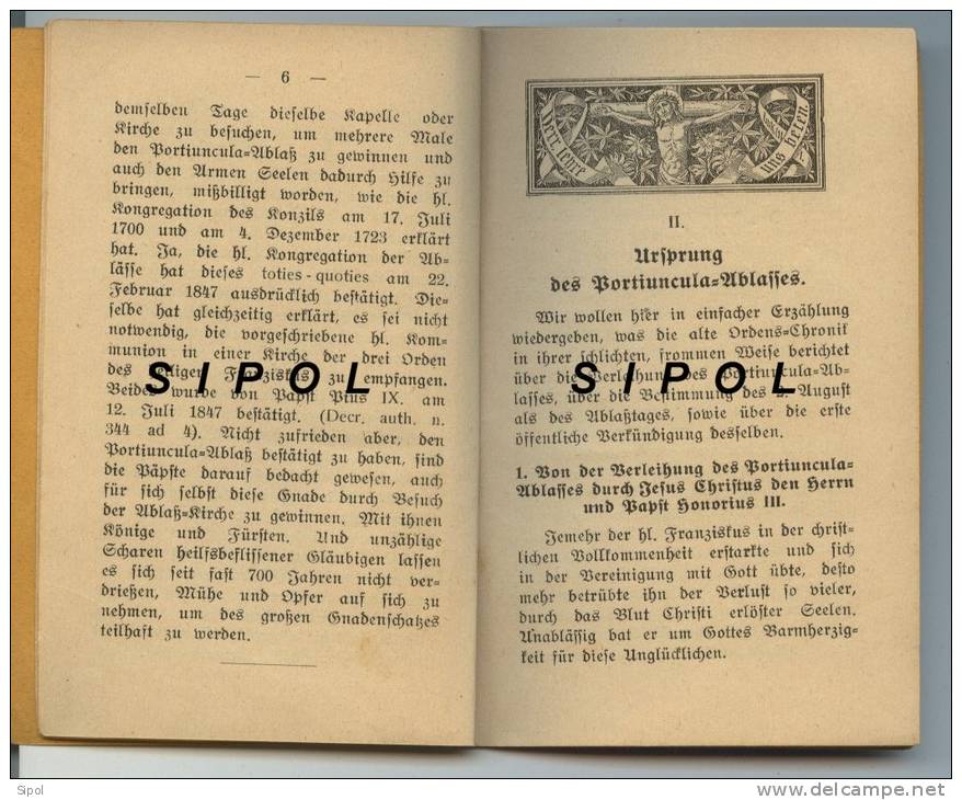 Portiuncula Ablass  Petit Recueil De Pensées Religieuses En Allemand Gothique - Christianisme