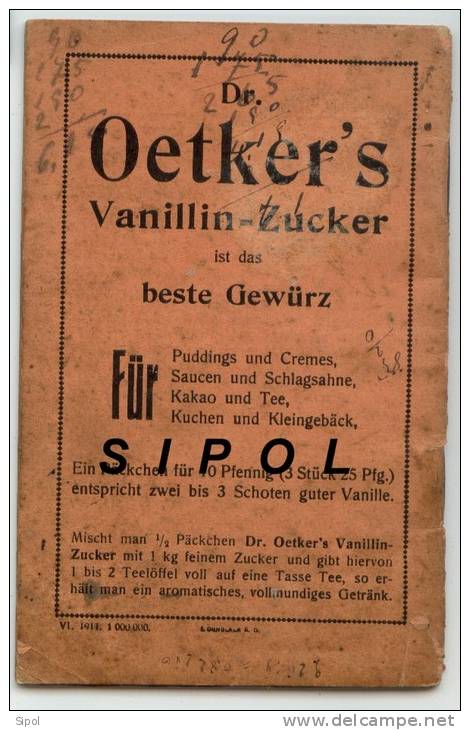 Carnet Publicitaire  De Recettes Du DrOetker Couverture Défraichie Intérieur Jauni Mais Propre 53 Pages Années 1920?? - Autres & Non Classés