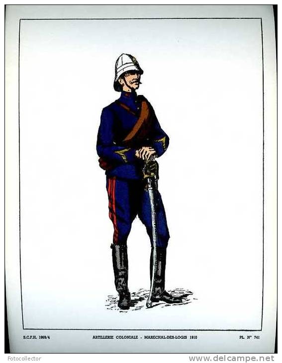 Artillerie Coloniale Maréchal Des Logis 1910 - Uniformes