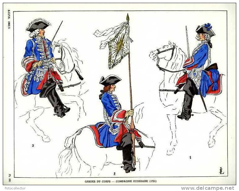 Gardes Du Corps Compagnie écossaise 1721 - Uniformen