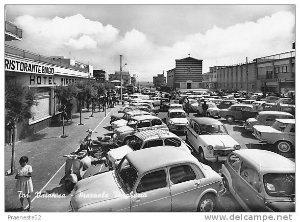 Tor Vaianica-pomezia-piazzale Ungheria-viaggiata -auto E Vespa D'epoca-fiat- - Altri & Non Classificati