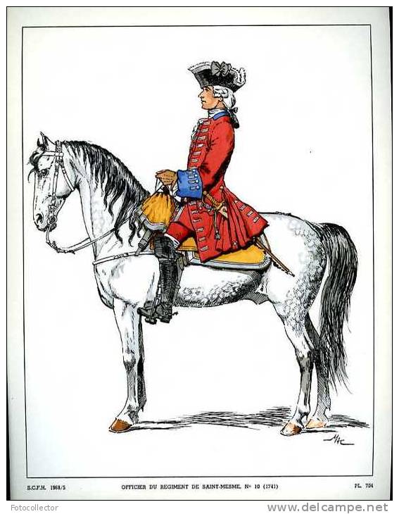 Officier Du Régiment De Saint-Mesme 1741 - Uniform