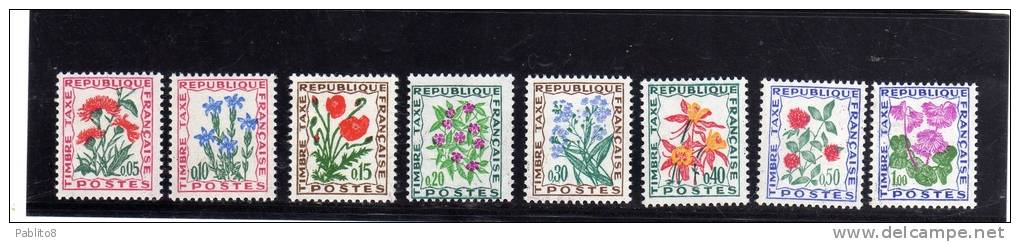 FRANCIA 1964 -1965  SEGNATASSE FIORI FLOWERS - FRANCE TAXE FLEURS DES CHAMPS MNH - 1960-.... Mint/hinged
