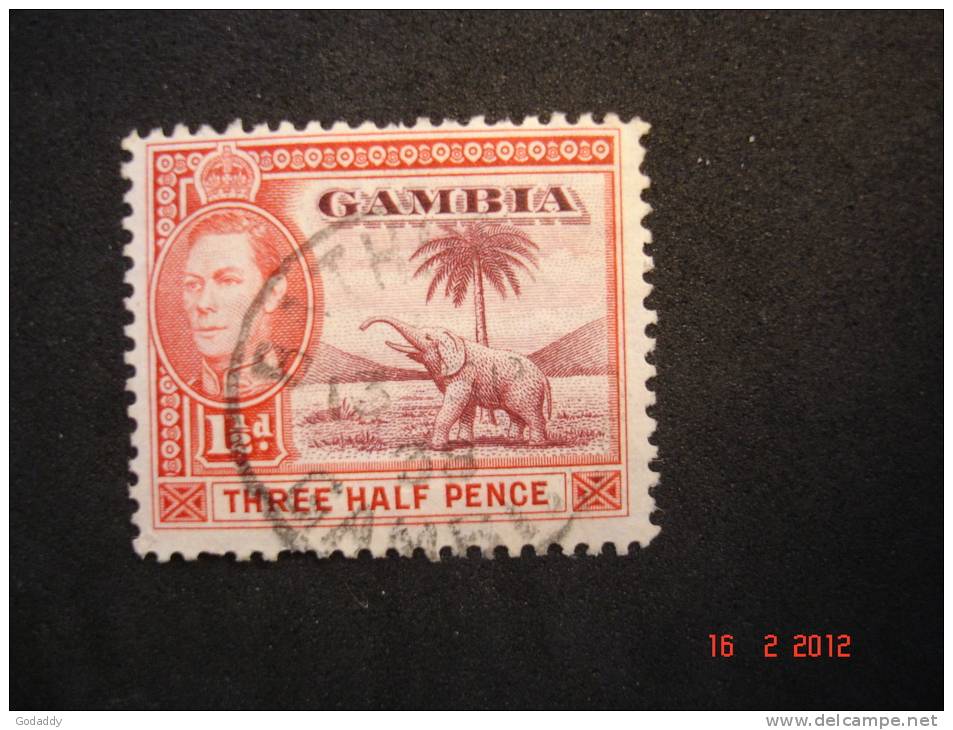 Gambia 1938  K.George VI   11/2d   SG152b    Used - Gambie (...-1964)