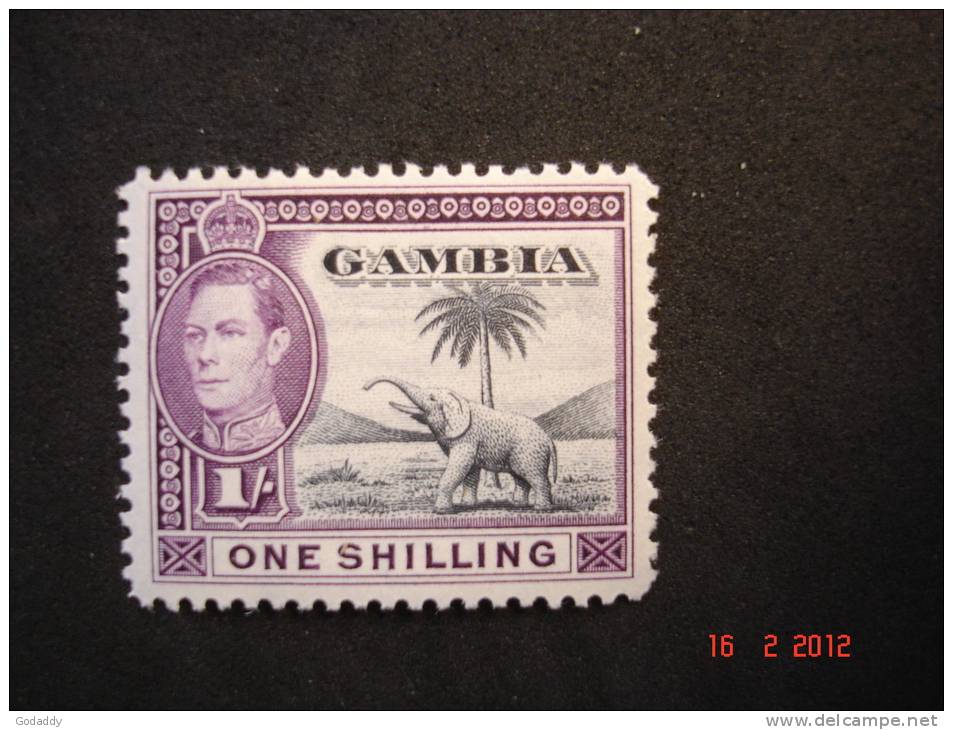 Gambia 1938  K.George VI   1/-d   SG156    MH - Gambia (...-1964)
