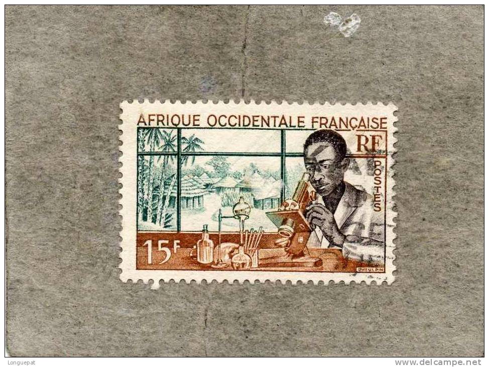 Afrique Occidentale Fse : (n°48) - Laboratoire Médical Et Village Indigène : Laborantin Et Microscope - Gebraucht