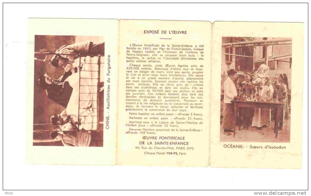 CALENDRIER 1939   OEUVRE CHRETIENNE CHINE AUXILLIAIRES SOIGNANT OCEANIE SOEURS D'ISSOUDUN - Petit Format : 1921-40