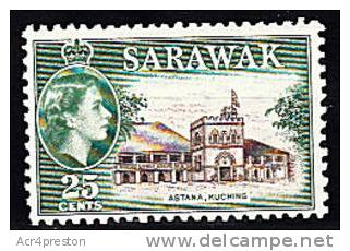 Msc093 Sarawak 1955, SG197 25c Definitive, Mounted Mint - Sarawak (...-1963)