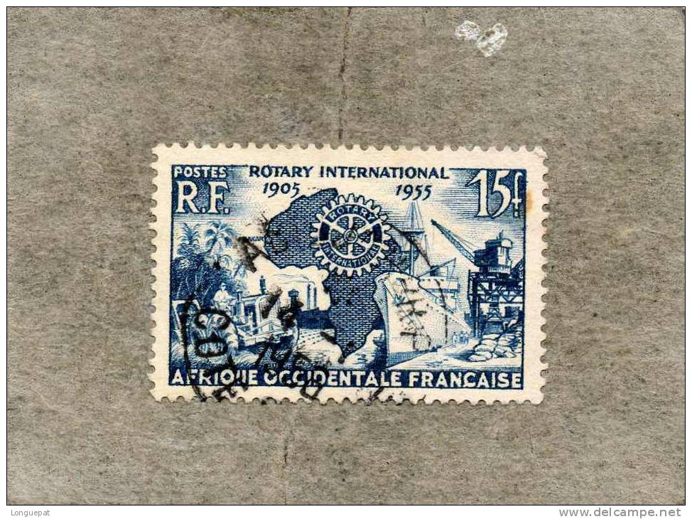 Afrique Occidentale Fse : (n°53) - 50 Ans Du Rotary International : Carte D´Afrique, Tracteur, Bateau - Gebraucht