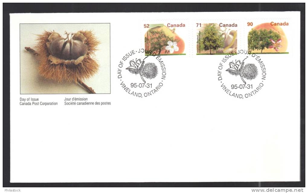 CANADA 1994 N° 1356 à 1358 Obl. S/ FDC - Covers & Documents