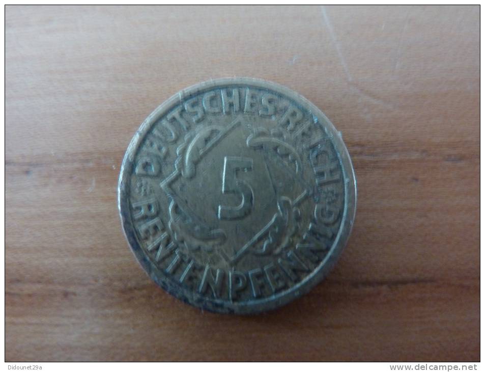 Pièce 5 RENTENPFENNING DEUTSCHES REICH 1924 MD* - 5 Rentenpfennig & 5 Reichspfennig