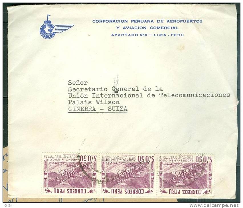 Lettre Du Pérou Pour Genève En 1961 - Lh1601 - Pérou