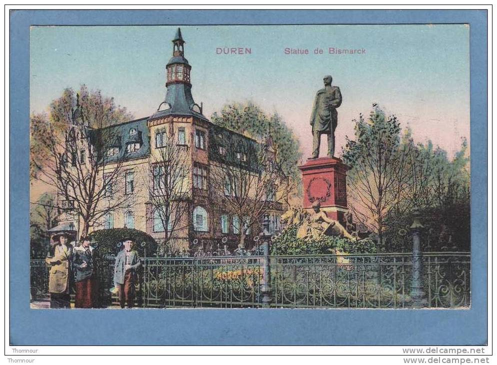 DÜREN  -  Statue  De  Bismarck  -  1924   -  BELLE CARTE  ANIMEE  - - Dueren